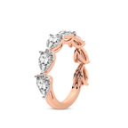 9ct Rose Gold Estrella Pear Lab Diamond Anniversary Band (1 Ct. Tw.) left