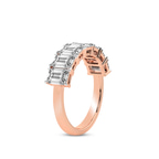 10kt Rose Gold Luisa Emerald Lab Diamond Anniversary Band (2 Ct. Tw.) left