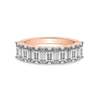 9ct Rose Gold Marcela Emerald Lab Diamond Anniversary Band (1 Ct. Tw.) front image