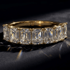 9ct Rose Gold Marcela Emerald Lab Diamond Anniversary Band (1 Ct. Tw.) color product image one