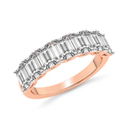 9ct Rose Gold Marcela Emerald Lab Diamond Anniversary Band (1 Ct. Tw.) side right image one