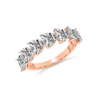 9ct Rose Gold Patricia Heart Lab Diamond Anniversary Band (4 Ct. Tw.) right