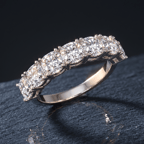 9ct Rose Gold Belen Cushion Lab Diamond Anniversary Band (3 Ct. Tw.) color product image two