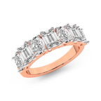 9ct Rose Gold Daphne Oval and Emerald Lab Diamond Anniversary Band (1 Ct. Tw.) right