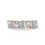 10kt Rose Gold Elara Oval and Pear Lab Diamond Anniversary Band (2 Ct. Tw.) front image
