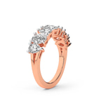 10kt Rose Gold Elara Oval and Pear Lab Diamond Anniversary Band (2 Ct. Tw.) left