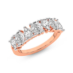 10kt Rose Gold Elara Oval and Pear Lab Diamond Anniversary Band (2 Ct. Tw.) right