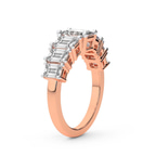 14kt Rose Gold Aphrodite Emerald Lab Diamond Anniversary Band (3 Ct. Tw.) left