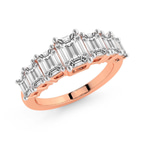 14kt Rose Gold Aphrodite Emerald Lab Diamond Anniversary Band (3 Ct. Tw.) right