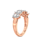 14ct Rose Gold Blakely Pear Lab Diamond Anniversary Band (5 Ct. Tw.) standing product image one