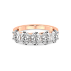 9ct Rose Gold Fairleigh Oval Lab Diamond Anniversary Band (1/2 Ct. Tw.) front image
