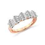 9ct Rose Gold Fairleigh Oval Lab Diamond Anniversary Band (1/2 Ct. Tw.) right