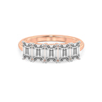 9ct Rose Gold Ophelia Emerald Lab Diamond Anniversary Band (3 Ct. Tw.) front image