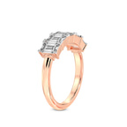9ct Rose Gold Ophelia Emerald Lab Diamond Anniversary Band (3 Ct. Tw.) left