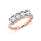9ct Rose Gold Ophelia Emerald Lab Diamond Anniversary Band (3 Ct. Tw.) right