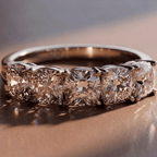 9ct Rose Gold Cassia Cushion Lab Diamond Anniversary Band (3 Ct. Tw.) color product image one