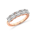 9ct Rose Gold Cassia Cushion Lab Diamond Anniversary Band (3 Ct. Tw.) side right image one