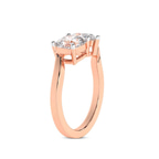 10kt Rose Gold Cecelia Two Stone Cushion and Pear Toi et Moi Lab Grown Diamond Ring (4 Ct. Tw.) left