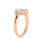 10kt Rose Gold Rebeca Two Stone Emerald and Pear Toi et Moi Lab Grown Diamond Ring (5 Ct. Tw.) left