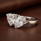 14kt Rose Gold Meg Two Stone Pear and Heart Toi et Moi Lab Grown Diamond Ring (2 Ct. Tw.) color product image two