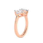 10kt Rose Gold Luisa Two Stone Round and Princess Toi et Moi Lab Grown Diamond Ring (4 Ct. Tw.) left