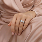 10kt Rose Gold Luisa Two Stone Round and Princess Toi et Moi Lab Grown Diamond Ring (4 Ct. Tw.) model