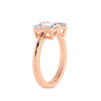14kt Rose Gold Itzel Two Stone with Both Emeralds Toi Et Moi Lab Grown Diamond Ring (5 Ct. Tw.) left