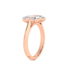 14kt Rose Gold Trianna Two Stone Oval and Emerald Toi Et Moi Lab Grown Diamond Ring (2 Ct. Tw.) left