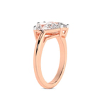 10kt Rose Gold Violeta Two Stone Oval and Pear Toi Et Moi Lab Grown Diamond Ring (4 Ct. Tw.) standing product image one