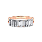 10kt Rose Gold Thalia Emerald Lab Diamond Anniversary Band (3 Ct. Tw.) front image
