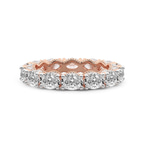9ct Rose Gold Kendall Oval Milgrain Lab Diamond Eternity Ring (3 Ct. Tw.) front image