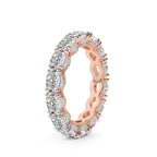 9ct Rose Gold Kendall Oval Milgrain Lab Diamond Eternity Ring (3 Ct. Tw.) left