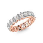 14kt Rose Gold Jayla Emerald & Oval Lab Diamond Eternity Ring (3 Ct. Tw.) right