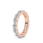 9ct Rose Gold Mckenna Oval & Emerald Lab Diamond Eternity Ring (3 Ct. Tw.) left