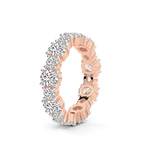 14kt Rose Gold Mariah Oval & Round Lab Diamond Eternity Ring (4 Ct. Tw.) left