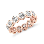 9ct Rose Gold Dream Round Bezel Lab Diamond Eternity Ring (1 Ct. Tw.) right
