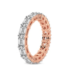 14kt Rose Gold Brynn Emerald & Round Lab Diamond Eternity Ring (5 Ct. Tw.) left
