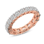 14kt Rose Gold Brynn Emerald & Round Lab Diamond Eternity Ring (5 Ct. Tw.) right