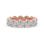 14kt Rose Gold Kira Marquise Double Row Lab Diamond Eternity Ring (4 Ct. Tw.) front image