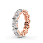 14kt Rose Gold Kira Marquise Double Row Lab Diamond Eternity Ring (4 Ct. Tw.) left