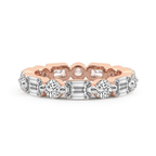 10kt Rose Gold Allie Round & Emerald Lab Diamond Eternity Ring (6 Ct. Tw.) front image