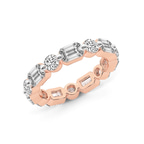 10kt Rose Gold Allie Round & Emerald Lab Diamond Eternity Ring (6 Ct. Tw.) side right image one