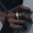 10kt Rose Gold Allie Round & Emerald Lab Diamond Eternity Ring (6 Ct. Tw.) model image two