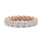 14kt Rose Gold Meadow Round Crisscross Lab Diamond Eternity Ring (6 Ct. Tw.) front image