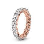 14kt Rose Gold Meadow Round Crisscross Lab Diamond Eternity Ring (6 Ct. Tw.) left
