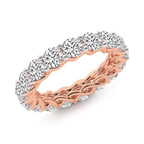 14kt Rose Gold Meadow Round Crisscross Lab Diamond Eternity Ring (6 Ct. Tw.) right