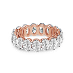 9ct Rose Gold Camila Oval Lab Diamond Eternity Ring (7 Ct. Tw.) front image