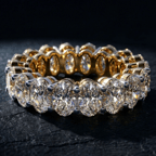 9ct Rose Gold Camila Oval Lab Diamond Eternity Ring (7 Ct. Tw.) color product image one