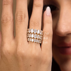 9ct Rose Gold Camila Oval Lab Diamond Eternity Ring (7 Ct. Tw.) color product image two