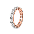 9ct Rose Gold Maven Emerald Lab Diamond Eternity Ring (3 Ct. Tw.) left